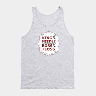 King of the Needle Boss of the Floss Red Tank Top